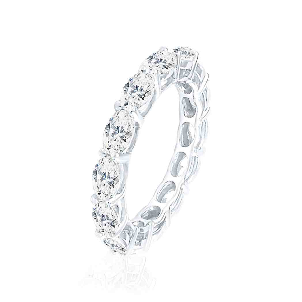 Oval-Cut Diamond Eternity Band Ring LR11021A